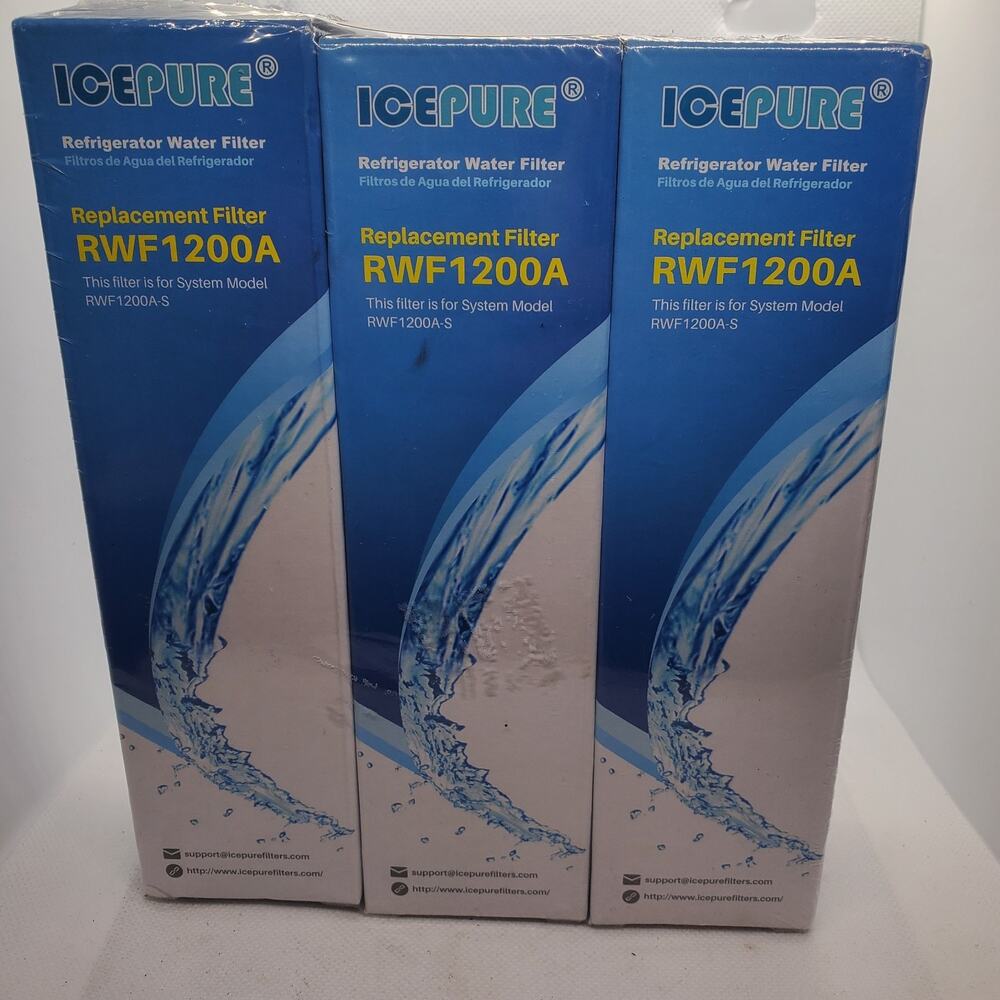 ICEPURE Replacement Refrigerator Water Filter RWF1200A System RWF1200A-S New 3pk